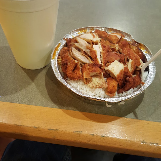 White Rice with Breaded Chicken