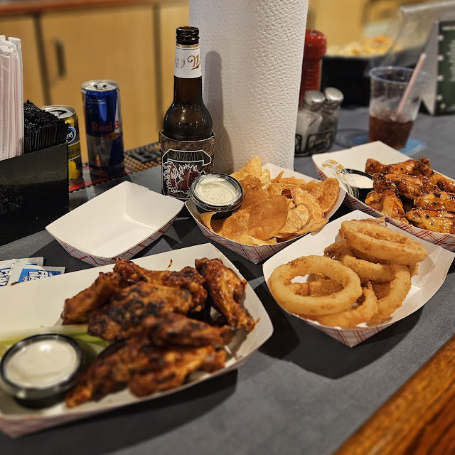 Wings Chips and Onion Rings