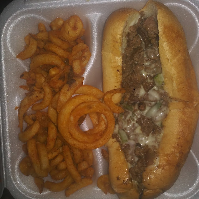 Chicken Philly Steak Philly and Cheese Sauce Filled All the Way Up