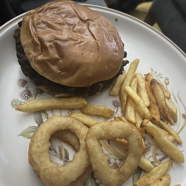 Double Burger and Fries