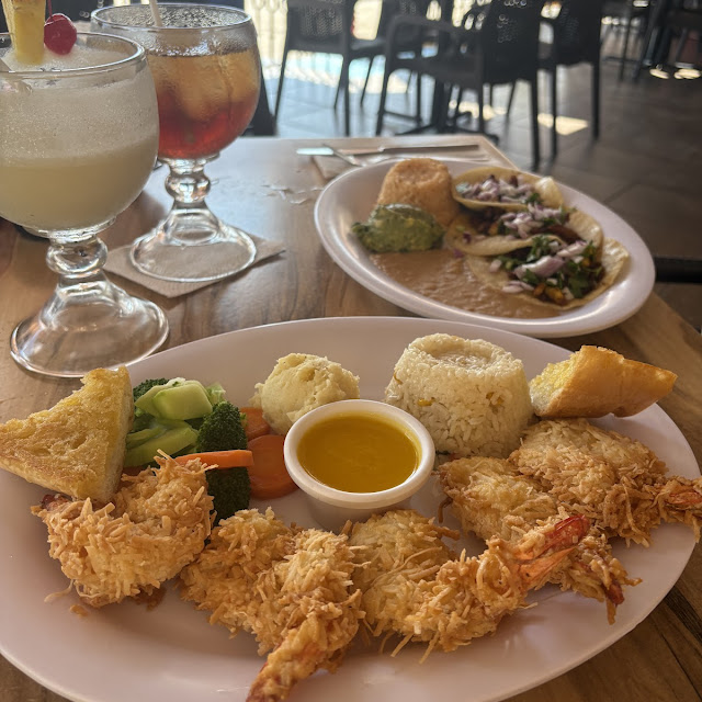 Coconut Shrimp and Garlic Shrimp