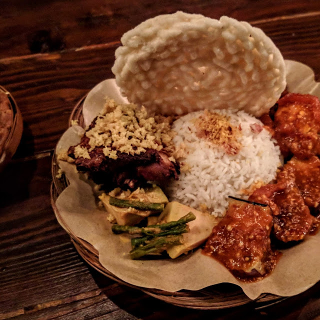 Nasi Campur with Beef Rendang