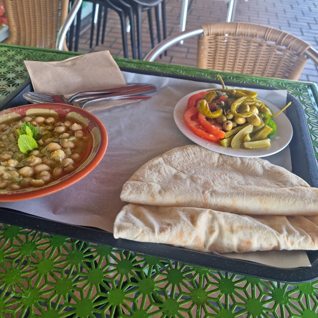 Hummus with Pickles Plate