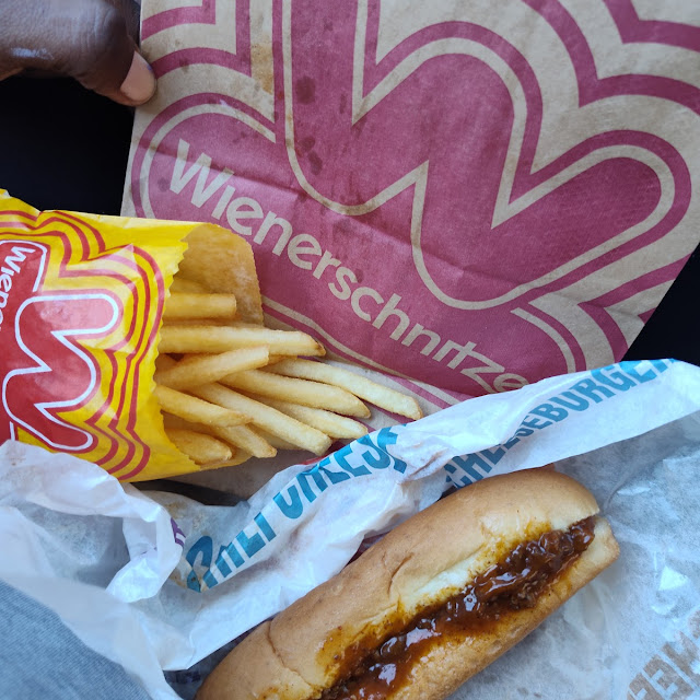 Chili Dog with Fries and Drink