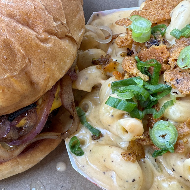 Mac and Cheese & Brisket Burger