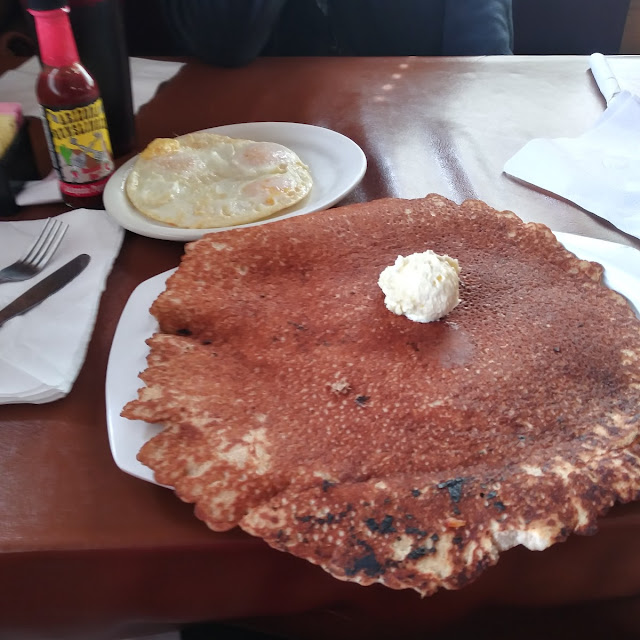 Eggs Pancakes Biscuits and Gravy Spanish Omelet