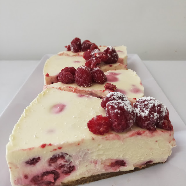White Chocolate and Raspberry Cheesecake