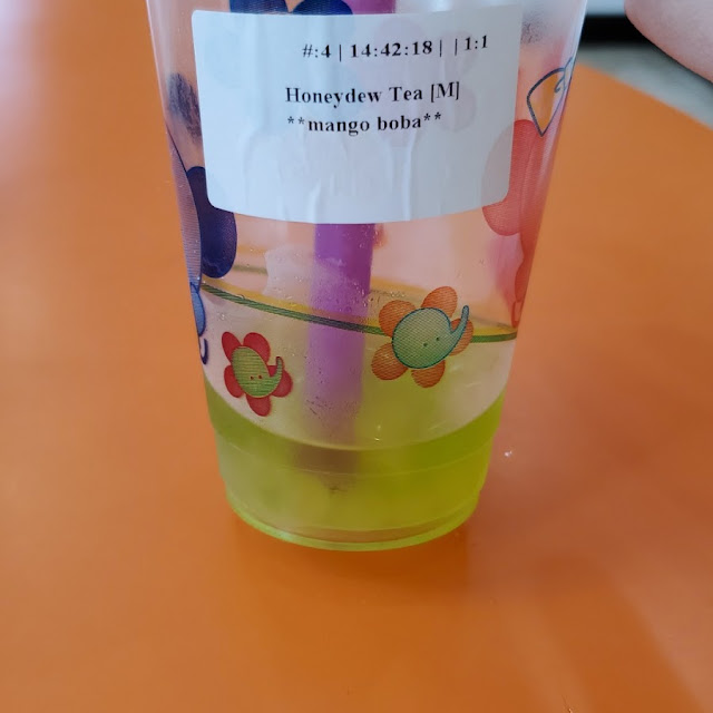 Honey Dew Tea Mango Boba